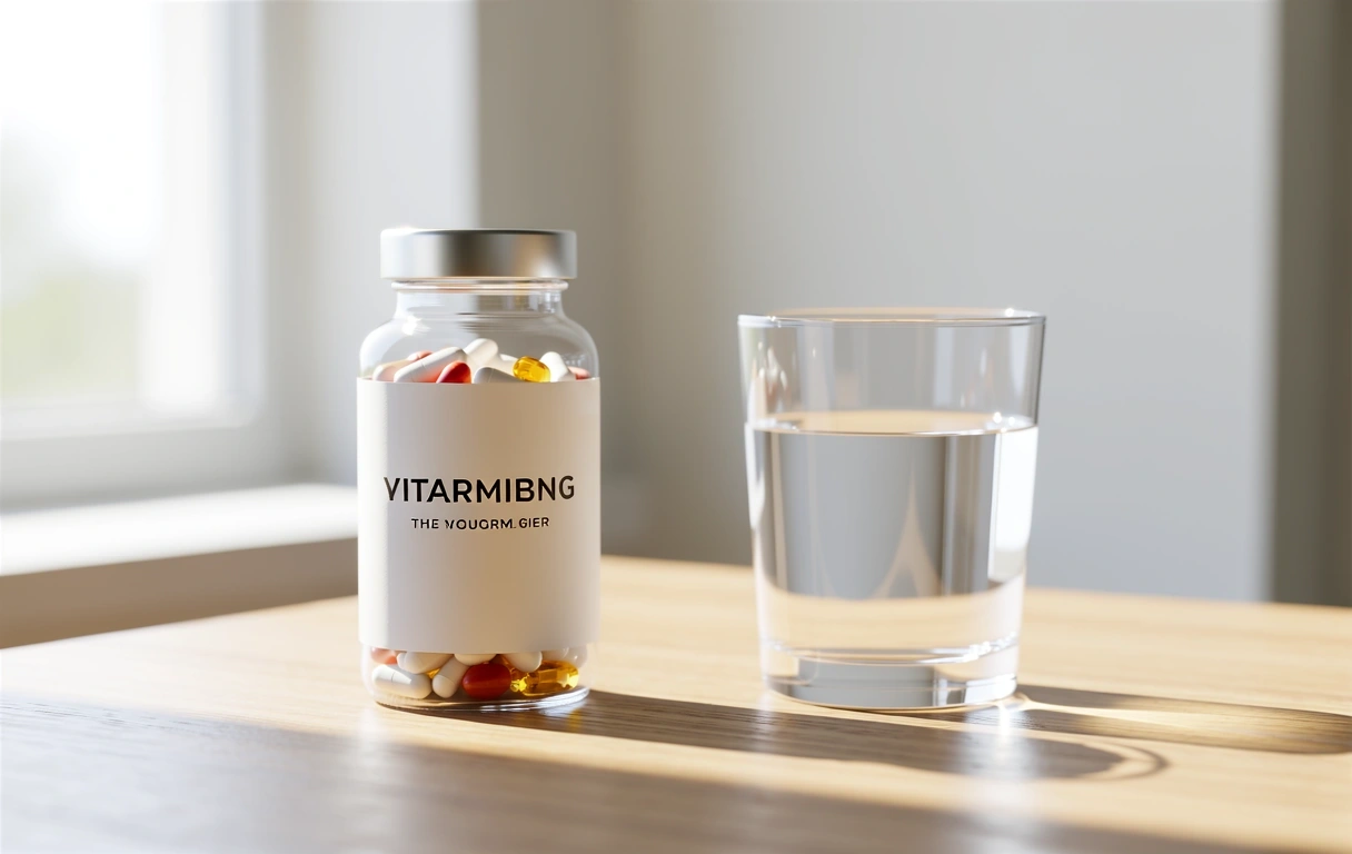 Natural vitamin bottle